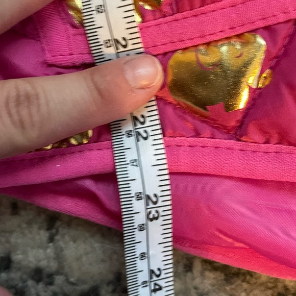 Simply Southern Pink Gold Elephant Puffer Vest S | Full Zip | NWT - Picture 4 of 7